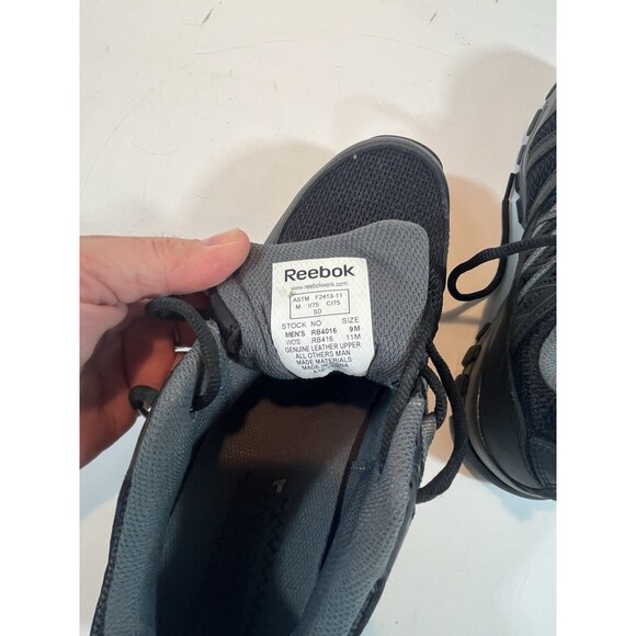 Reebok SubLite Work Shoe Mens Size 9 Black Safety Steel Toe RB4016 - Picture 9 of 12